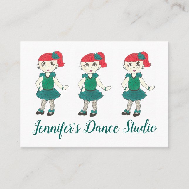 Maßgeschneiderte Stich Dance School Studio Lehrer  Visitenkarte (Vorderseite)