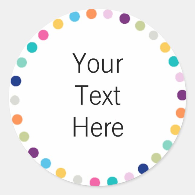 Maßgeschneiderte Sticker Moderne Punkte (Vorderseite)