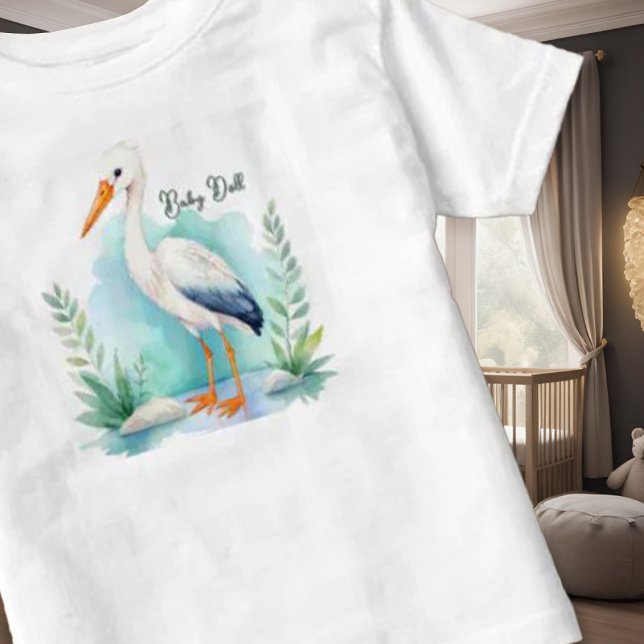 Maßgeschneiderte Stork Kinderzimmer Set Baby Puppe Kleinkind T-shirt (Von Creator hochgeladen)