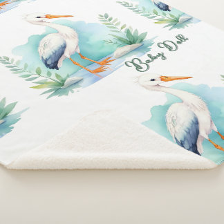 Maßgeschneiderte Stork Kinderzimmer Set Baby Puppe Sherpadecke