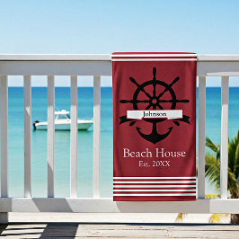 Maßgeschneiderte Streifen mit weißem Streifen und Strandtuch