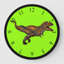 Maßgeschneiderte T-Rex-Kindersäulenuhr Große Wanduhr
