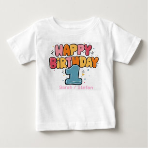 Maßgeschneiderte T - Shirt - 1. Geburtstag