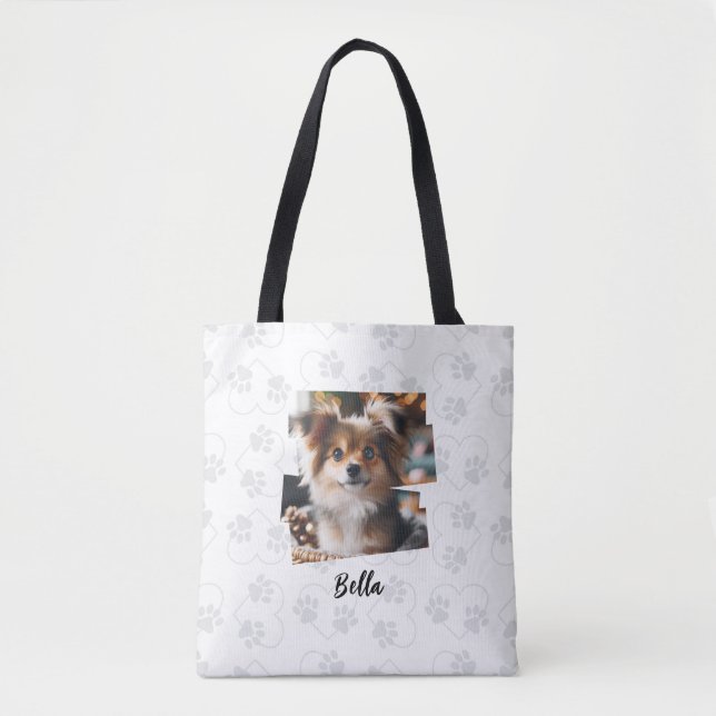 Maßgeschneiderte Tasche mit Adorable Dog Foto und  (Vorderseite)