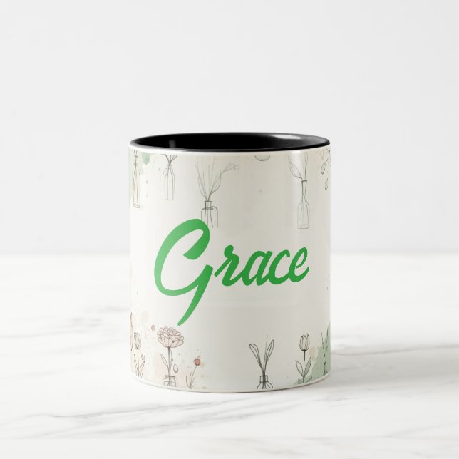 Maßgeschneiderte Tasse für zwei Töne Blumenkaffee (Mittel)