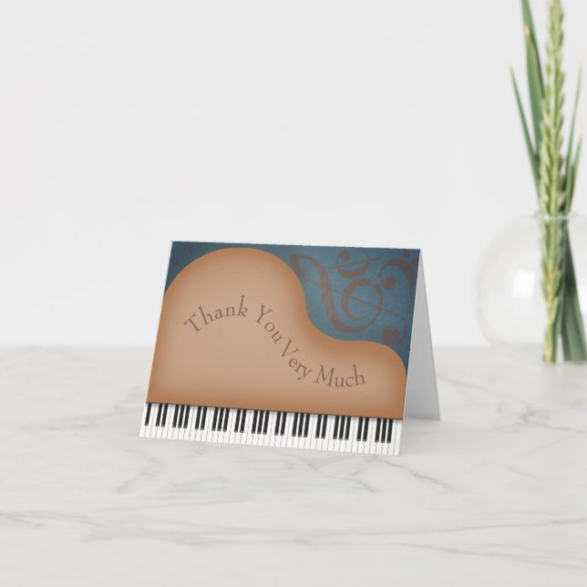 Maßgeschneiderte Tastatur für braunes Niedliches P Dankeskarte (Vorderseite)