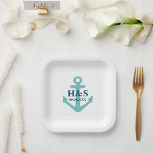 Maßgeschneiderte Teller für Hochzeiten an nautisch