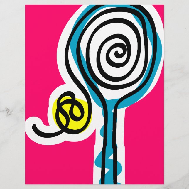 Maßgeschneiderte Tennis-Flyer für Geburtstag oder  Flyer (Vorne)