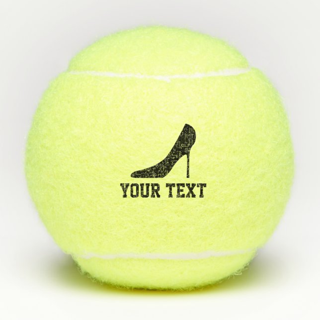 Maßgeschneiderte Tennisbälle mit High-Ferse-Stilet (Vorderseite)