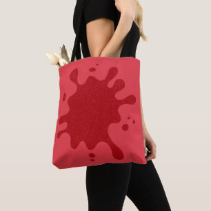Maßgeschneiderte Tomatensauce Roter Spritzer Tote Tasche