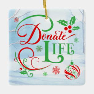 Maßgeschneiderte Transplantation Weihnachten Keramikornament