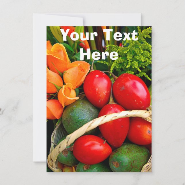 Maßgeschneiderte tropische Obstkarte (Vorderseite)