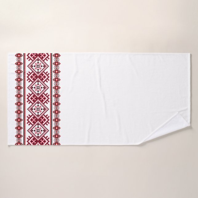 Maßgeschneiderte ukrainische Stickerei Badhandtuch Set (Badehandtuch)