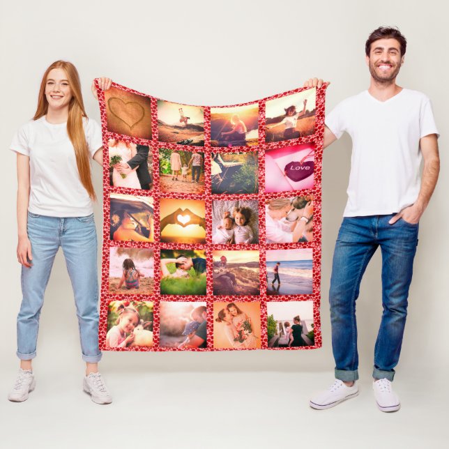 Maßgeschneiderte Umhüllung mit Liebe Fleecedecke (Beispiel)