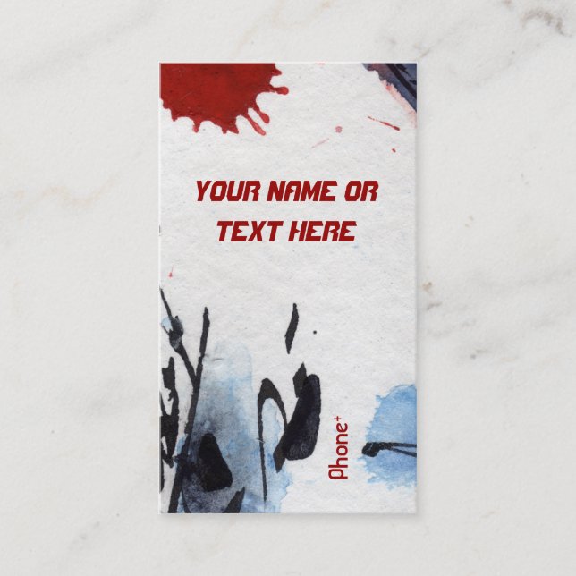 Maßgeschneiderte, ungewöhnliche Abstrakte Visitenk Visitenkarte (Vorderseite)