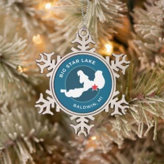 Maßgeschneiderte Ursprünge im Stil des 19. Jahrhun Schneeflocken Zinn-Ornament