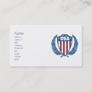 Maßgeschneiderte USA Emblem Business Cards Visitenkarte