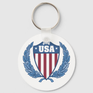 Maßgeschneiderte USA Emblem-Schlüsselanhänger Schlüsselanhänger