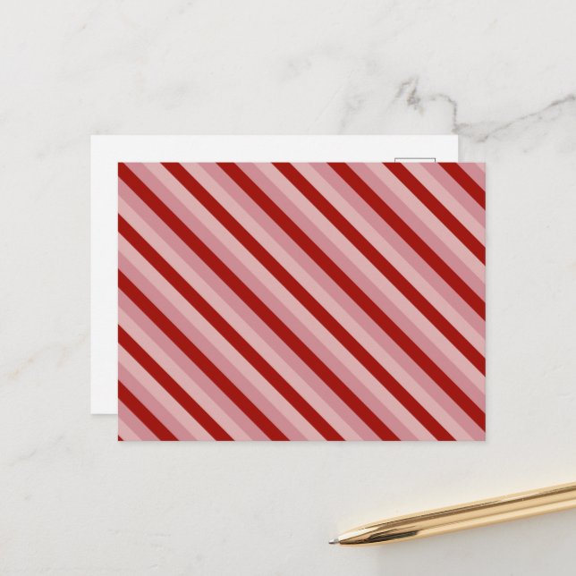 Maßgeschneiderte Valentinstreifen Postkarte (Vorderseite/Rückseite Beispiel)