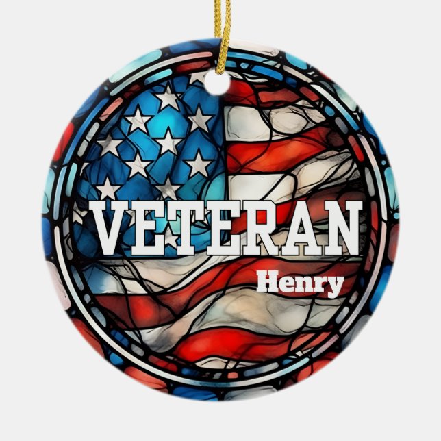 Maßgeschneiderte Veteran-Imitate aus Glas - Amerik Keramik Ornament (Vorne)