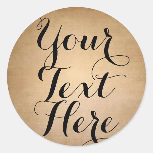 Maßgeschneiderte Vintage Aufkleber (Vorderseite)