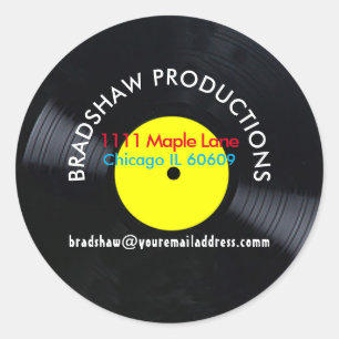 Maßgeschneiderte Vinyl Record Stickers