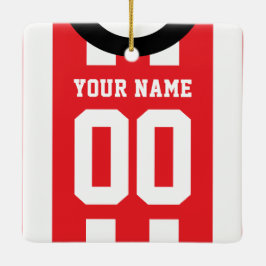Maßgeschneiderte Vorlage für das Sports Jersey Red Keramikornament
