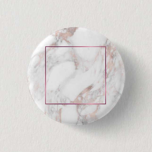 Maßgeschneiderte Vorlage für die Rose Gold-Marmor- Button (Vorderseite)