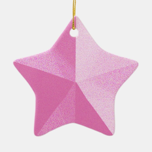 Maßgeschneiderte Vorlage für Rosa-Sterne-Ornamente Keramikornament (Vorne)