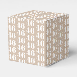 Maßgeschneiderte w/number, anfängliches beige-weiß geschenkschachtel