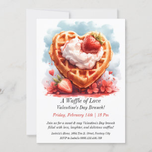 Maßgeschneiderte Waffeln der Liebe - Valentinstag Einladung