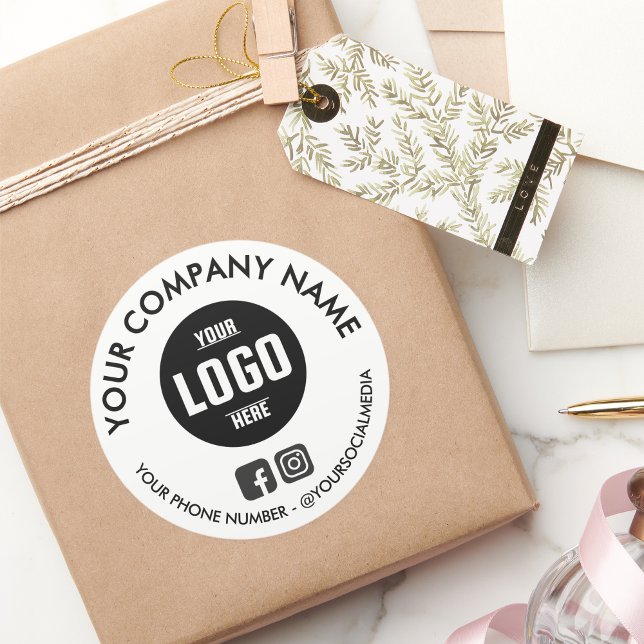 Maßgeschneiderte, wasserdichte Logo-Aufkleber Runder Aufkleber (Custom Round Waterproof Business Logo Stickers)