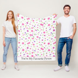Maßgeschneiderte Wasserfarbenflordecke - Geschenk Fleecedecke