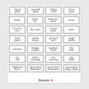 Maßgeschneiderte Waterproof White Pantry Labels