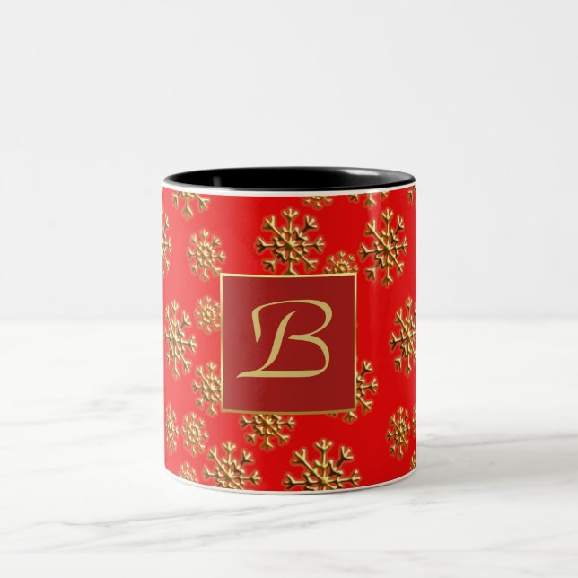 Maßgeschneiderte Weihnachts-Tasse-Imitate Goldschn Zweifarbige Tasse (Mittel)