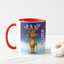 Maßgeschneiderte Weihnachts-Tasse, Rudolph und Lic