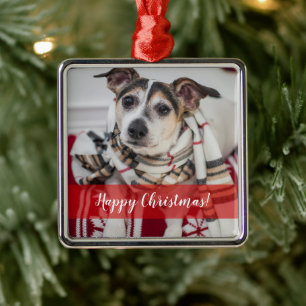 Maßgeschneiderte Weihnachtsdekoration für Foto und Ornament Aus Metall