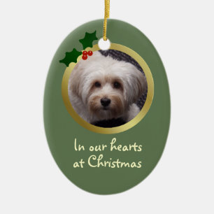Maßgeschneiderte Weihnachtshundschmuck Keramik Ornament