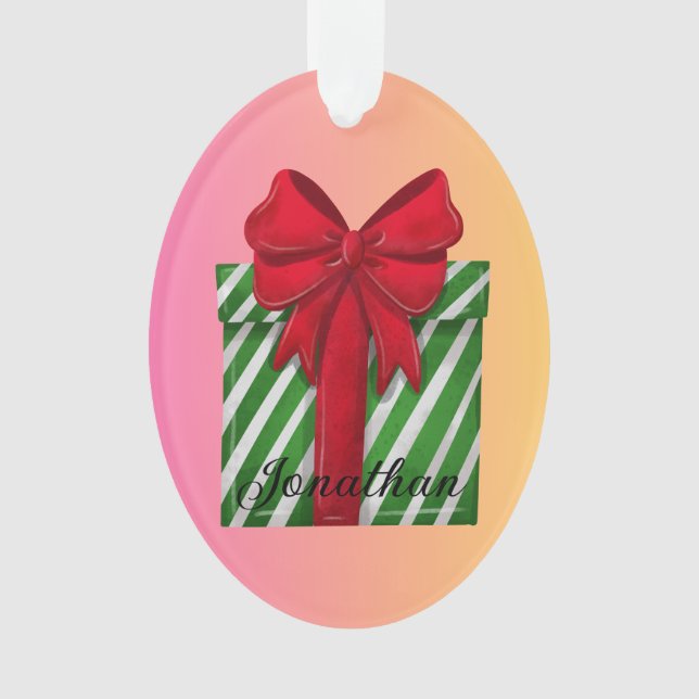 Maßgeschneiderte Weihnachtsschachtel Modern Ornament (Vorderseite)