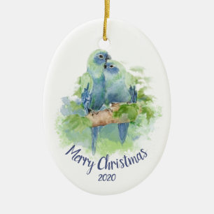 Maßgeschneiderte Weihnachtswasserfarben-Kuddelparr Keramikornament
