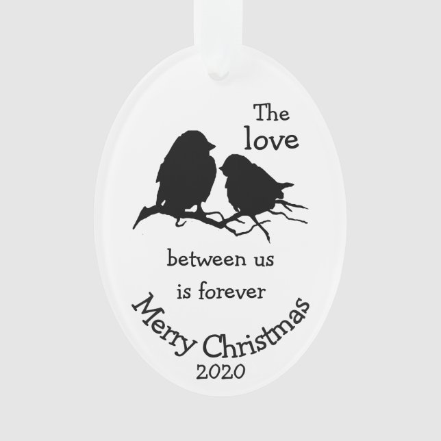 Maßgeschneiderte Weihnachtszeit-Liebe zwischen uns Ornament (Vorderseite)