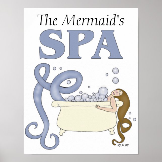 Maßgeschneiderte Wellness-Center-Mermaid-Printwerb Poster (Vorne)