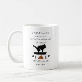 Maßgeschneiderte Wir nehmen Augenkontakt auf, währ Kaffeetasse