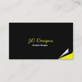 Maßgeschneiderte Yellow Monogram Business Cards Visitenkarte