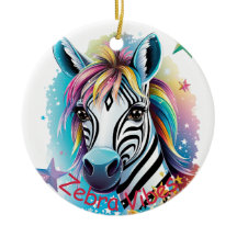 Maßgeschneiderte Zebra Keramik Ornament Wohngestal
