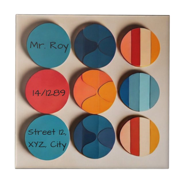 Maßgeschneiderte Zuhause-Platte Moderne Mitteljahr Fliese (Vorderseite)