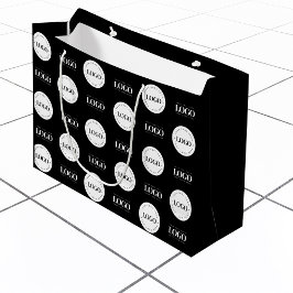 Maßgeschneiderte Zwei-Logos-Schritte und Wiederhol Große Geschenktüte