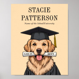 Maßgeschneiderter Abschluss Niedlich Golden Retrie Poster
