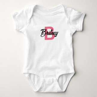Maßgeschneiderter "B" Baby Girl Bodysuit Strampler