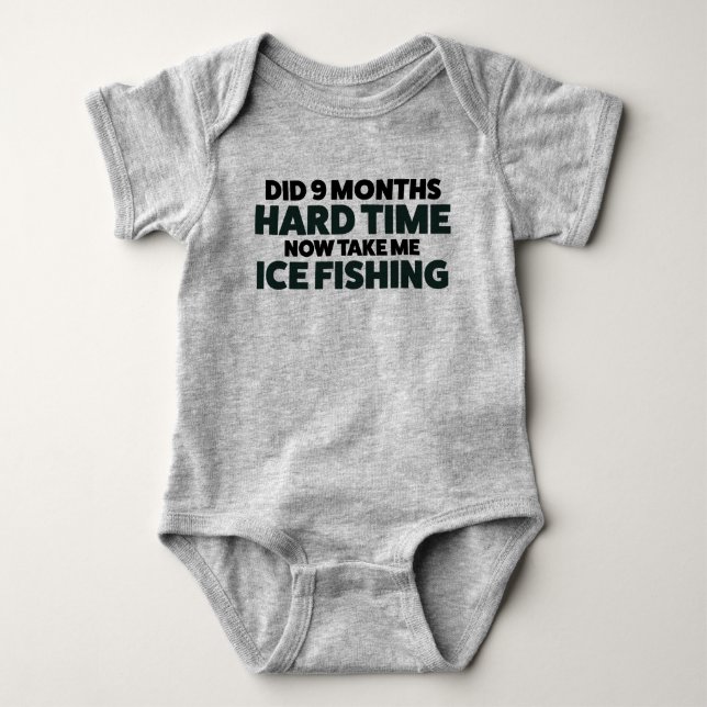 Maßgeschneiderter Baby Ice Fishing Bodysuit T Shir Baby Strampler (Vorderseite)